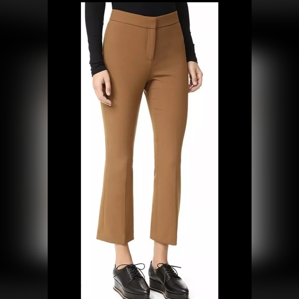 Theory Erstina Pionner Cropped Vicuna Brown Pants Size 0 $295 NWT - Picture 3 of 9